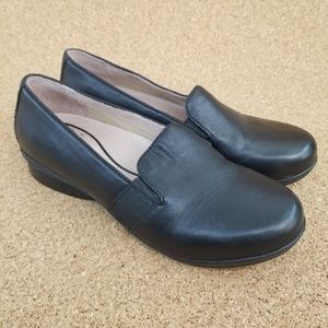 Dansko Addy Black Leather Slip-On Casual Loafer Women's Shoes Sz EU 38 US 7.5-8